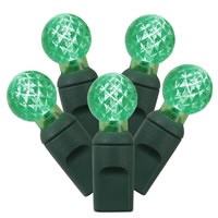 Vickerman Single Mold G12 Berry Green Wire LED Christmas Light Set