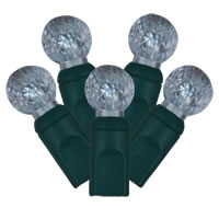 Vickerman Single Mold G12 Berry Green Wire LED Christmas Light Set, Poly Bag