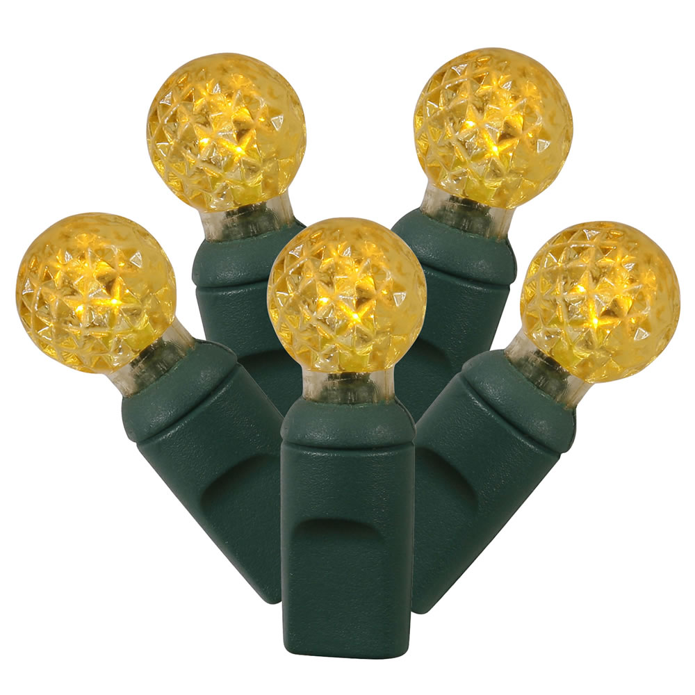 Vickerman Single Mold G12 Berry Green Wire LED Christmas Light Set