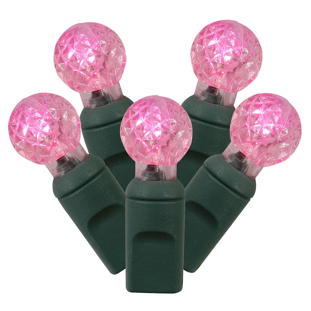 Vickerman Single Mold G12 Berry Green Wire LED Christmas Light Set