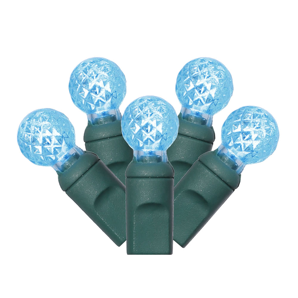 Vickerman Single Mold G12 Berry Green Wire LED Christmas Light Set