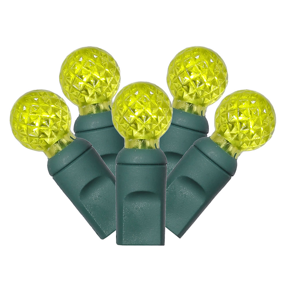 Vickerman Single Mold G12 Berry Green Wire LED Christmas Light Set
