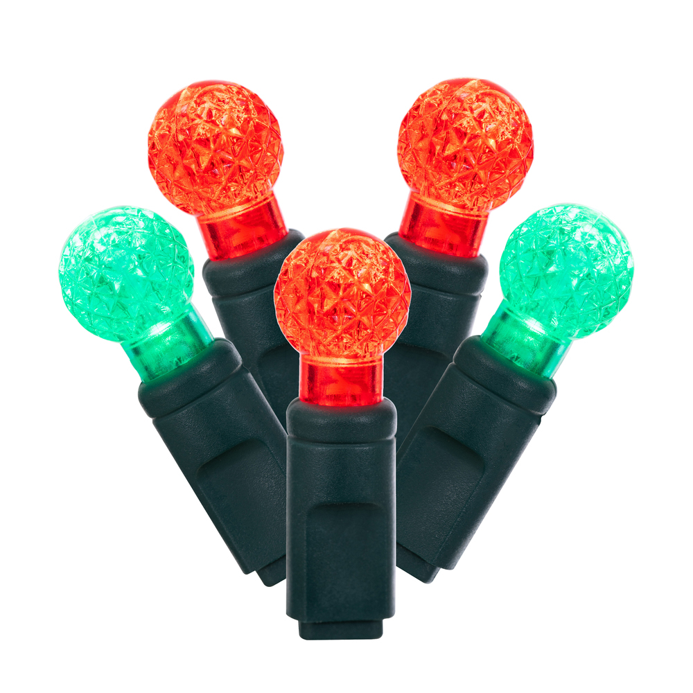 Vickerman Single Mold G12 Berry Green Wire LED Christmas Light Set