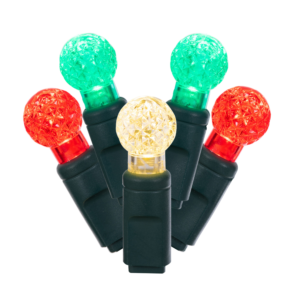 Vickerman Single Mold G12 Berry Green Wire LED Christmas Light Set