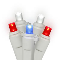 Vickerman Single Mold Wide Angle White Wire LED Christmas light set