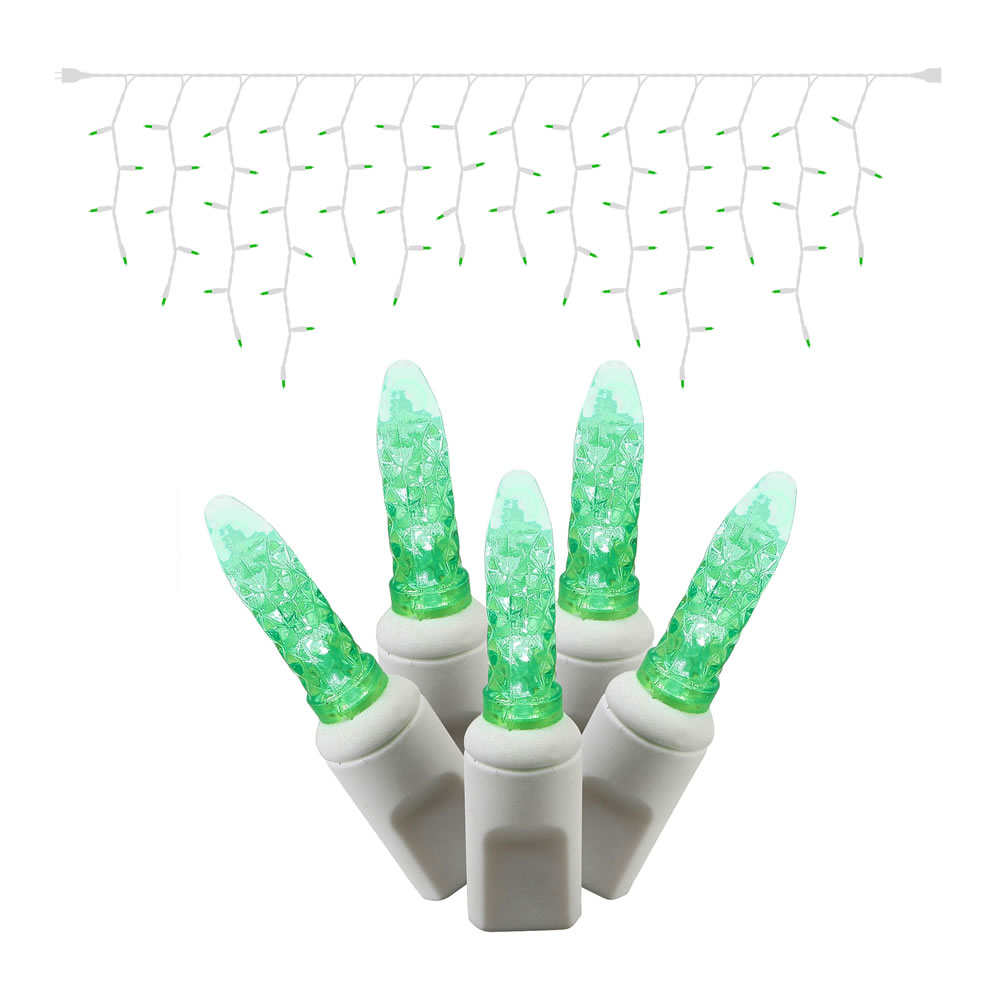Vickerman 70Lt LED Twkl/WW M5 Icicle EC Set 9'