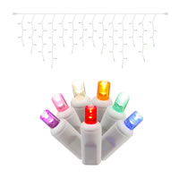 Vickerman LED Single Mold Wide Angle Icicle Christmas light Set Blend