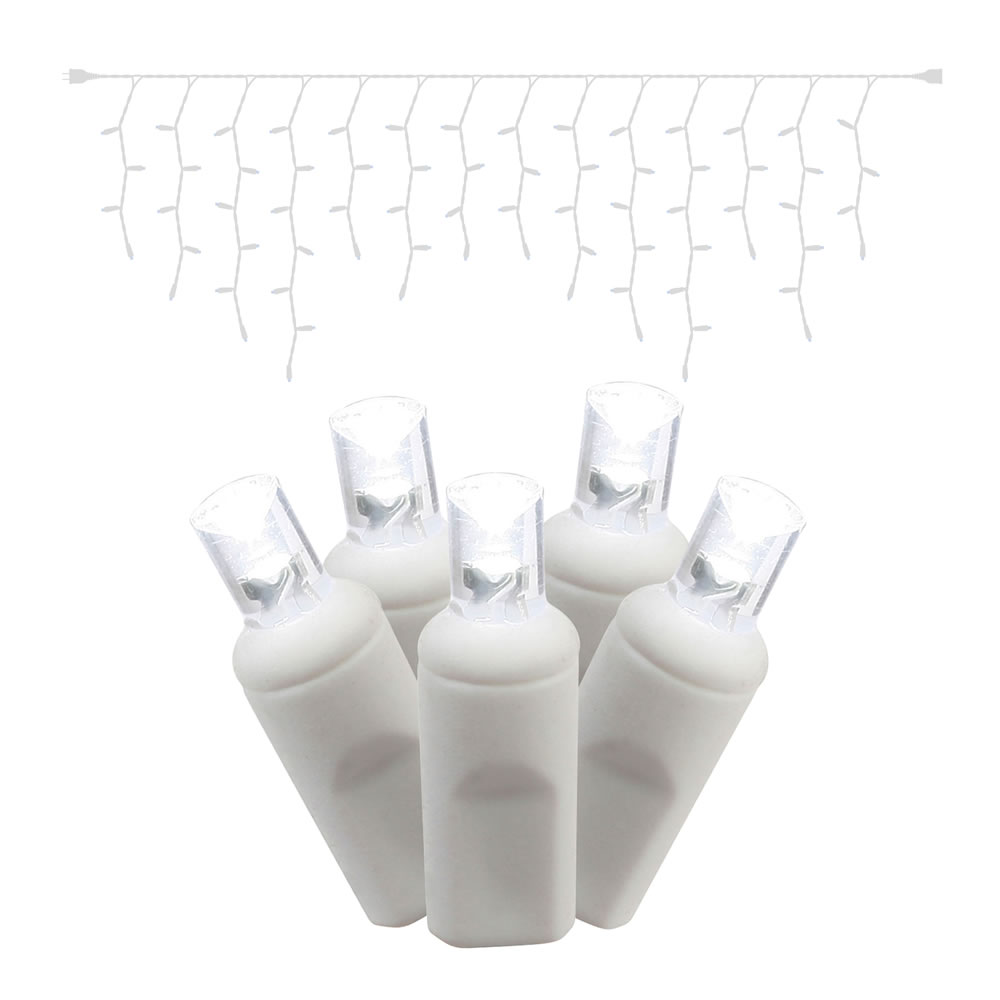 Vickerman LED Single Mold Wide Angle Icicle Christmas light Set Blend