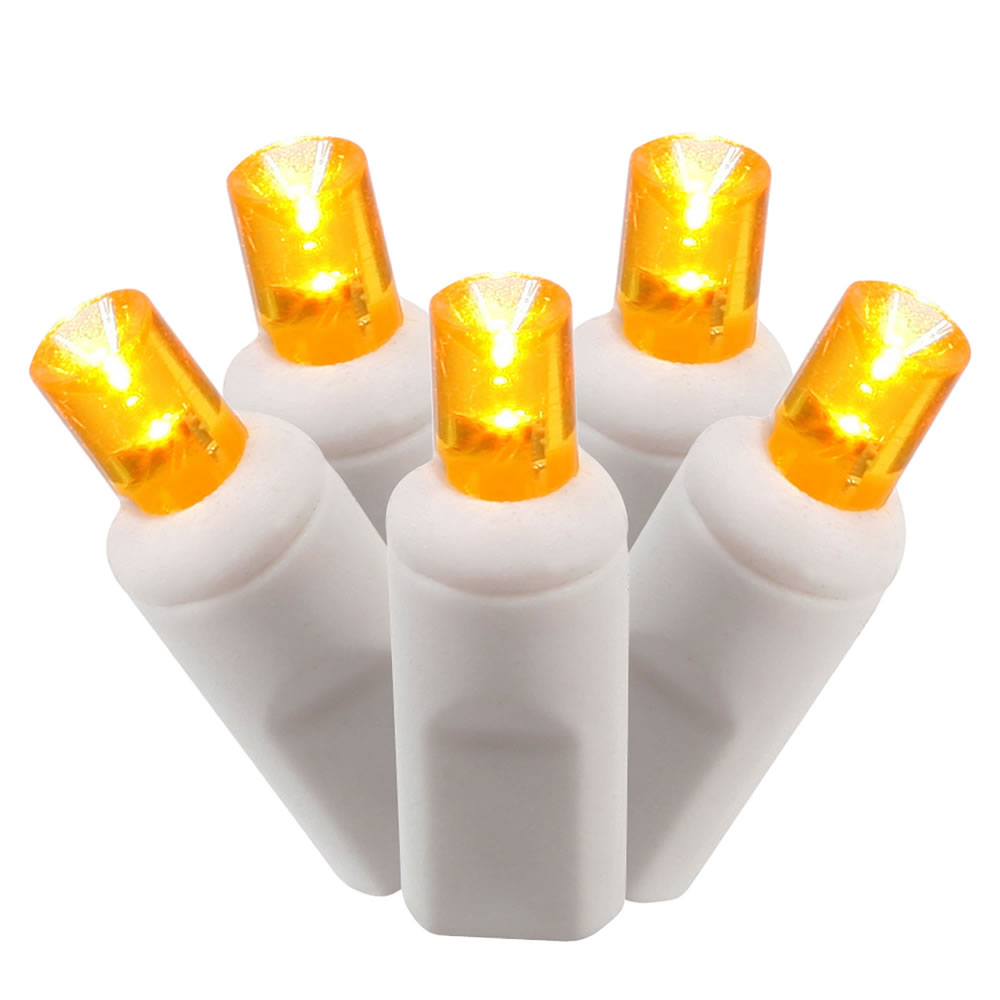 Vickerman Single Mold Wide Angle White Wire LED Christmas light set