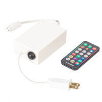 Vickerman RGB Controller & Remote Power Kit with White Coaxial Power Cord for RGB Light Sets