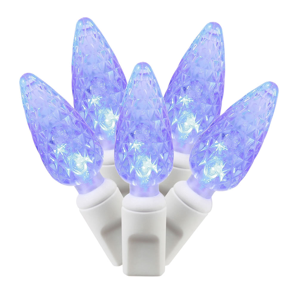Vickerman C6 LED White Wire Single Mold Christmas Light Set
