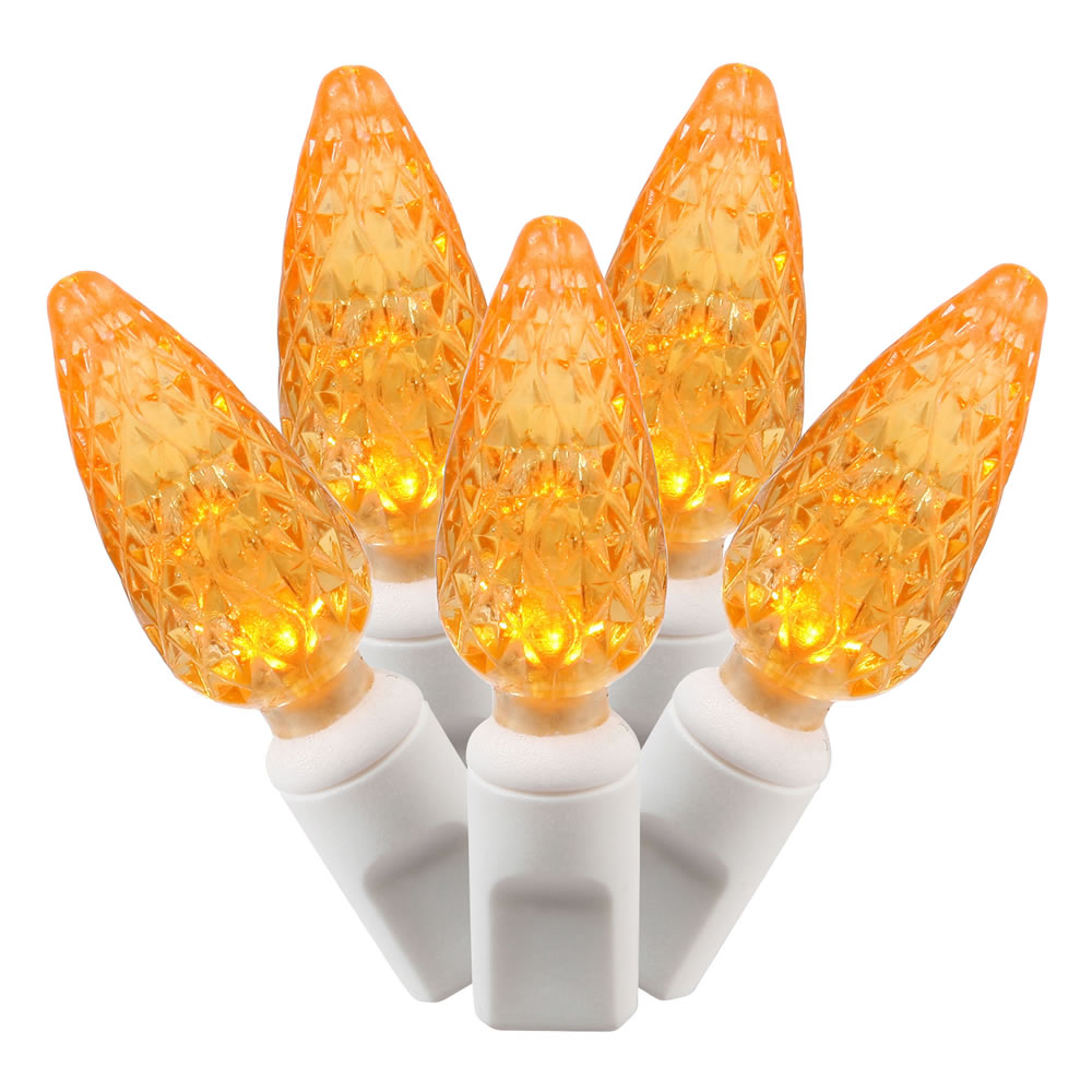 Vickerman C6 LED White Wire Single Mold Christmas Light Set