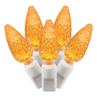 Vickerman C6 LED White Wire Single Mold Christmas Light Set
