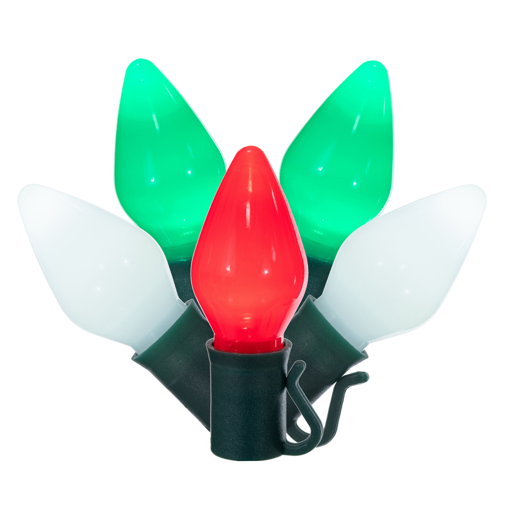 Vickerman Single Mold C7 LED Ceramic Christmas Light Set