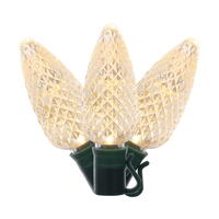 Vickerman Single Mold C9 LED Christmas Light Set 16' Green Wire