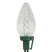 Vickerman Single Mold C9 LED Christmas Light Set 16' Green Wire Poly Bag