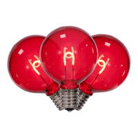 G50 Transp Filament Red Bulb .6W 25/Bag