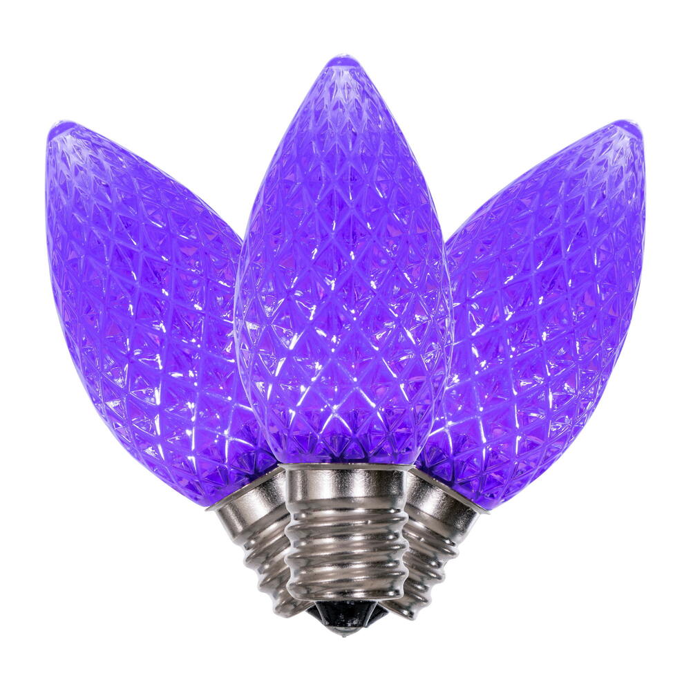 Vickerman C7 Faceted LED Replacement Bulbs, 25 Pack