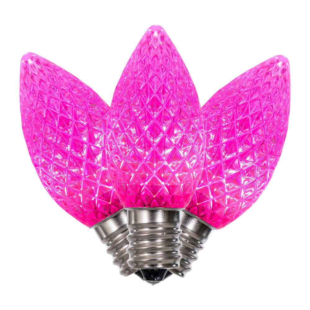 Vickerman C7 Faceted LED Replacement Bulbs, 25 Pack