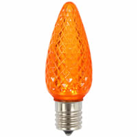 C9 Faceted LED Orange Twinkle Bulb 25/Bg