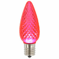C9 Faceted LED Pink Twinkle Bulb 25/Bag