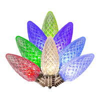 C9 Faceted LED WW-RGB Bulb 1W 25/Bag