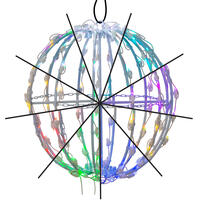 Vickerman Folding Metal Sphere, RGB-Remote Controlled Sealed 5mm Wide Angle LED Lights