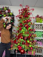 Lime Green & Red Christmas Tree