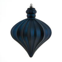 6" Midnt Blue Matte Onion Drop 4/Bg