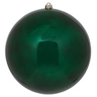 8" Midnight Green Shiny Ball UV Drilled
