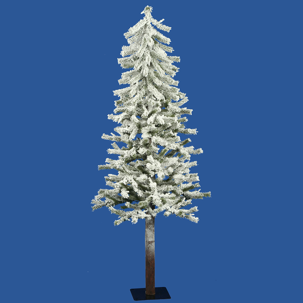 4 Foot Flocked Alpine Artificial Christmas Tree Unlit