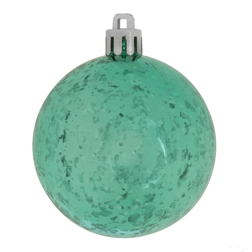 Christmastopia.com - 4 Inch Teal Shiny Mercury Round Christmas Ball Ornament Shatterproof