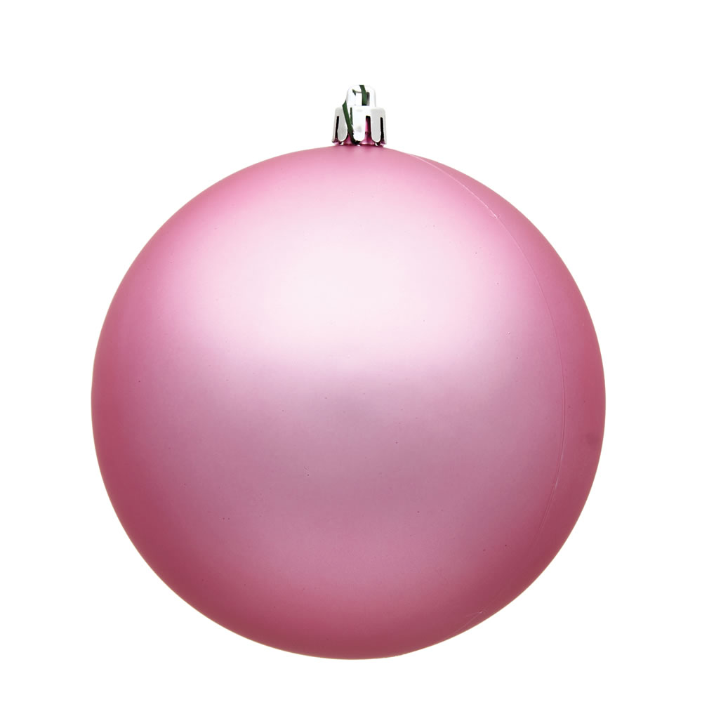 12 Inch Pink Matte Round Shatterproof UV Christmas Ball Ornament